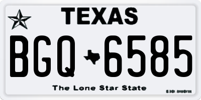 TX license plate BGQ6585