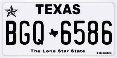 TX license plate BGQ6586