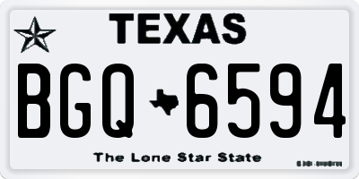 TX license plate BGQ6594