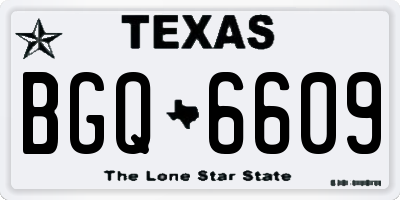 TX license plate BGQ6609
