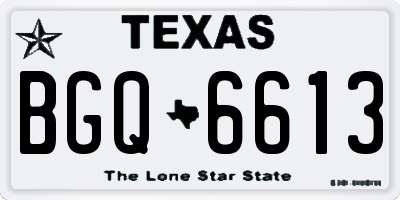 TX license plate BGQ6613