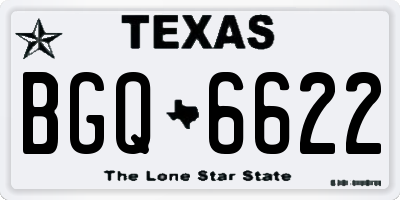 TX license plate BGQ6622
