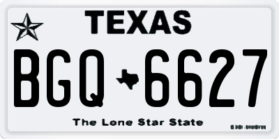 TX license plate BGQ6627