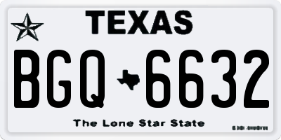TX license plate BGQ6632