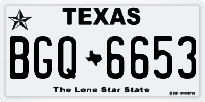 TX license plate BGQ6653
