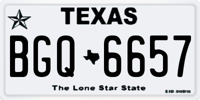 TX license plate BGQ6657