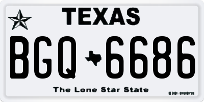 TX license plate BGQ6686