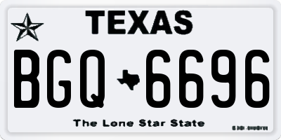 TX license plate BGQ6696