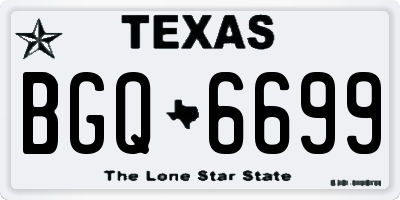 TX license plate BGQ6699