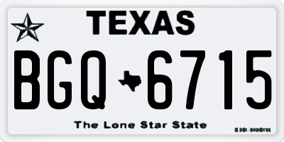 TX license plate BGQ6715