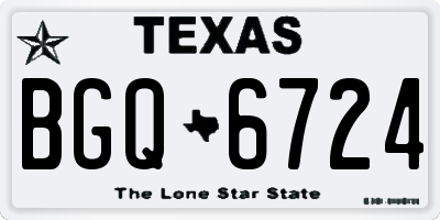 TX license plate BGQ6724