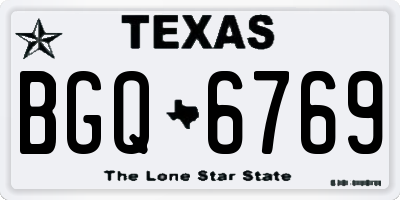 TX license plate BGQ6769
