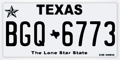 TX license plate BGQ6773