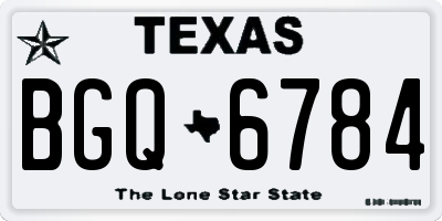 TX license plate BGQ6784