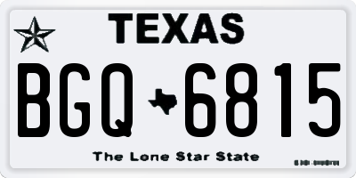 TX license plate BGQ6815