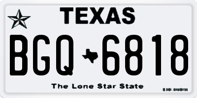 TX license plate BGQ6818
