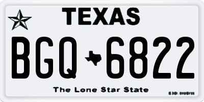 TX license plate BGQ6822