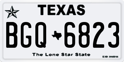 TX license plate BGQ6823