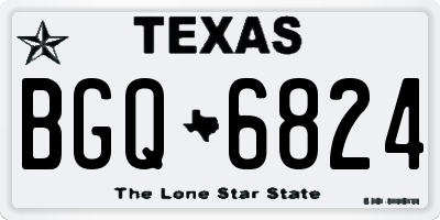 TX license plate BGQ6824