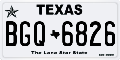 TX license plate BGQ6826