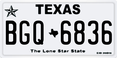 TX license plate BGQ6836