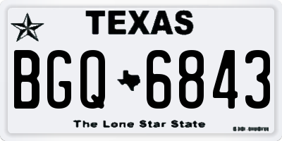 TX license plate BGQ6843