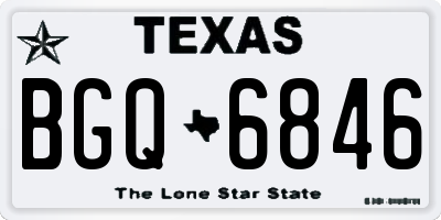 TX license plate BGQ6846