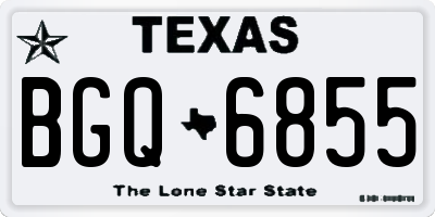 TX license plate BGQ6855