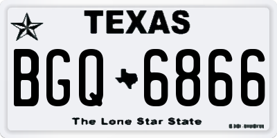 TX license plate BGQ6866