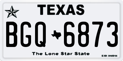 TX license plate BGQ6873
