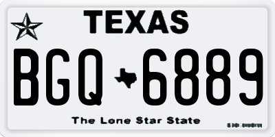 TX license plate BGQ6889