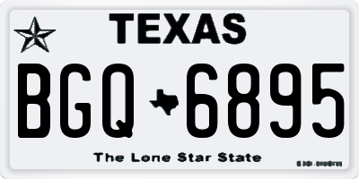 TX license plate BGQ6895