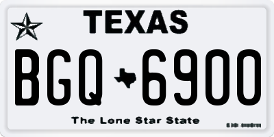 TX license plate BGQ6900