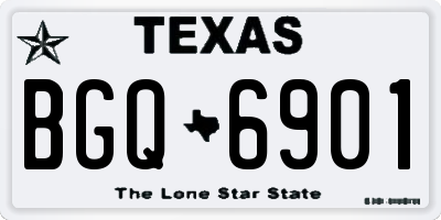 TX license plate BGQ6901