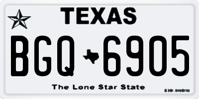 TX license plate BGQ6905