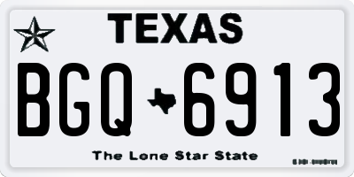 TX license plate BGQ6913