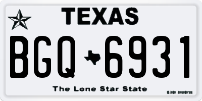 TX license plate BGQ6931