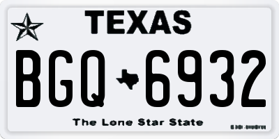 TX license plate BGQ6932