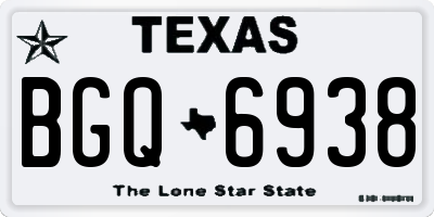 TX license plate BGQ6938