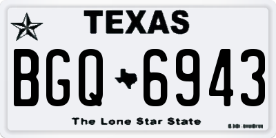 TX license plate BGQ6943