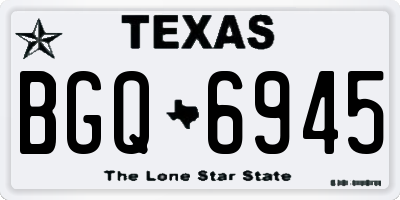 TX license plate BGQ6945