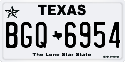 TX license plate BGQ6954