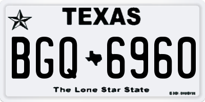 TX license plate BGQ6960