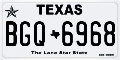 TX license plate BGQ6968