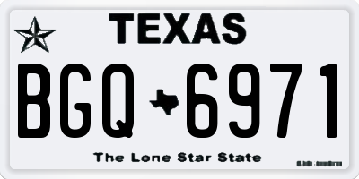 TX license plate BGQ6971
