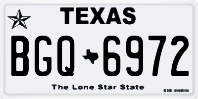 TX license plate BGQ6972