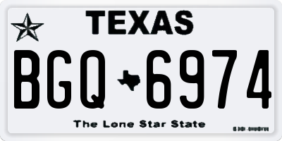 TX license plate BGQ6974