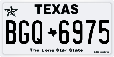 TX license plate BGQ6975