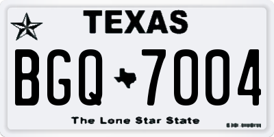 TX license plate BGQ7004