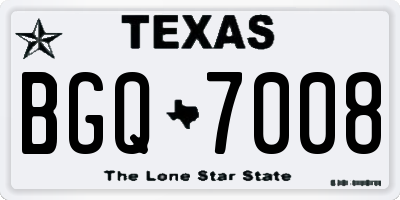 TX license plate BGQ7008